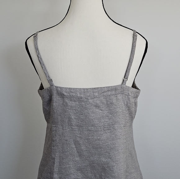 Eileen Fisher Twinkle Silver Linen Slip Dress XS - Picture 7 of 12